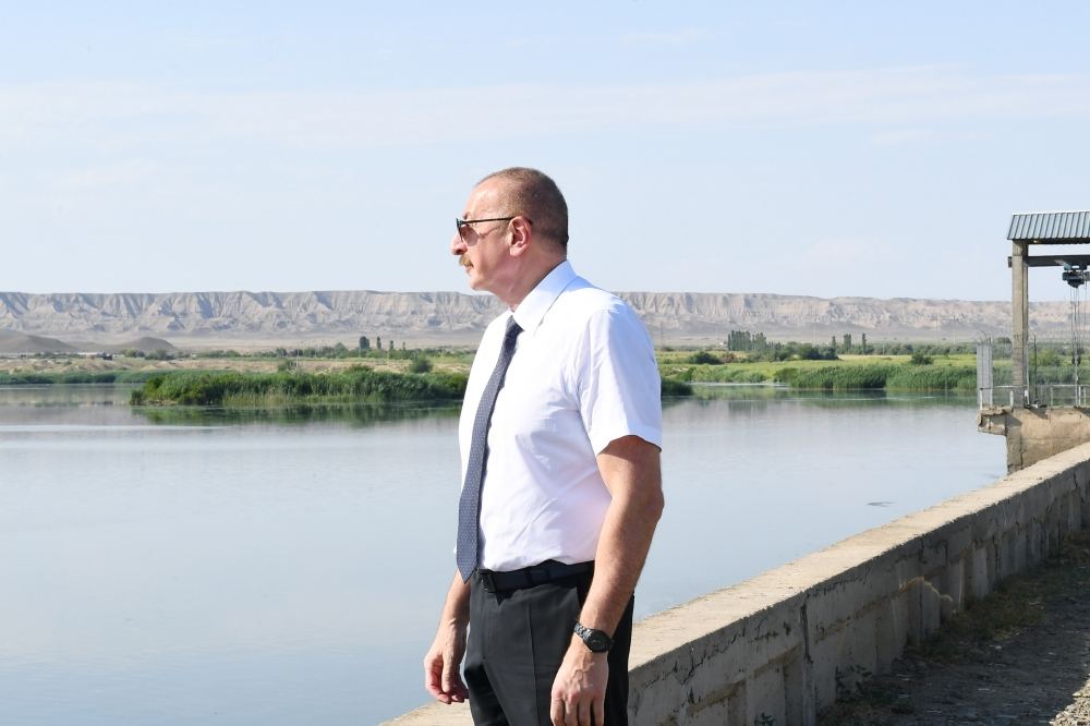 President Ilham Aliyev viewed activities of agropark owned by Agro Dairy LLC in Samukh (PHOTO)