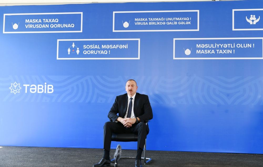 Президент Ильхам Алиев и Первая леди Мехрибан Алиева приняли участие в открытии больницы модульного типа в Гяндже (ФОТО/ВИДЕО)