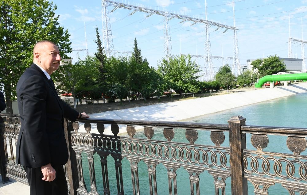President Ilham Aliyev attends ceremony of launching “Azerbaijan” Thermal Power Station in Mingachevir after major overhaul (PHOTO)
