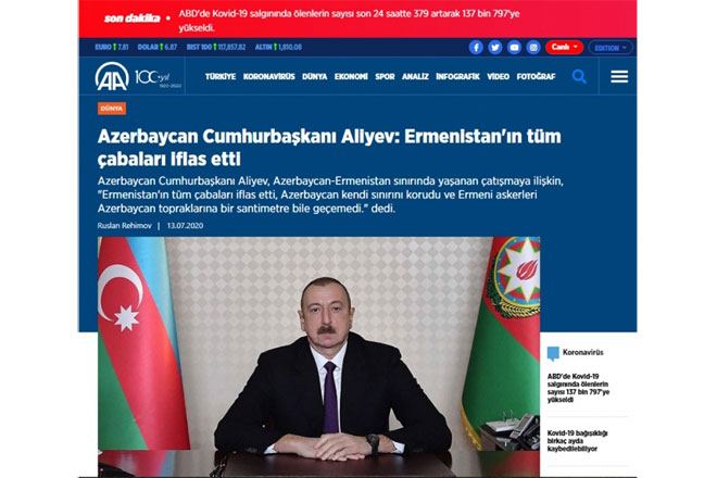Зарубежные СМИ широко освещают военную провокацию Армении против Азербайджана (ФОТО)