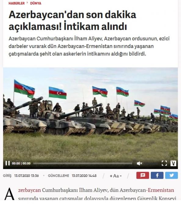 Зарубежные СМИ широко освещают военную провокацию Армении против Азербайджана (ФОТО)