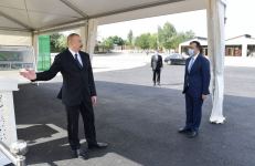 Президент Ильхам Алиев принял участие в церемонии закладки фундамента Центра творчества, выставки и продажи «Дом DOST»  в Исмаиллы (ФОТО)