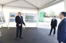 Президент Ильхам Алиев принял участие в церемонии закладки фундамента Центра творчества, выставки и продажи «Дом DOST»  в Исмаиллы (ФОТО)