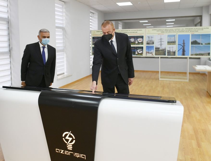 Президент Ильхам Алиев принял участие в мероприятии по сдаче в эксплуатацию  Балакенского центра автоматического управления и контроля ОАО "Азеришыг" (ФОТО)