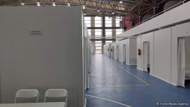 Абшеронский олимпийский спортивный комплекс временно преобразован в больницу модульного типа (ФОТО)