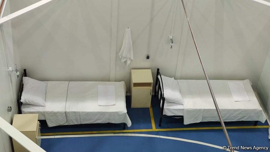 Абшеронский олимпийский спортивный комплекс временно преобразован в больницу модульного типа (ФОТО)