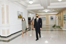 Президент Ильхам Алиев и Первая леди Мехрибан Алиева приняли участие в открытии Дома культуры имени Саттара Бахлулзаде в Сураханском районе Баку (ФОТО)