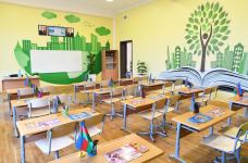 Президент Ильхам Алиев принял участие в открытии школы номер 154 в поселке Амирджан (ФОТО)