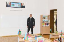 Президент Ильхам Алиев принял участие в открытии школы номер 154 в поселке Амирджан (ФОТО)
