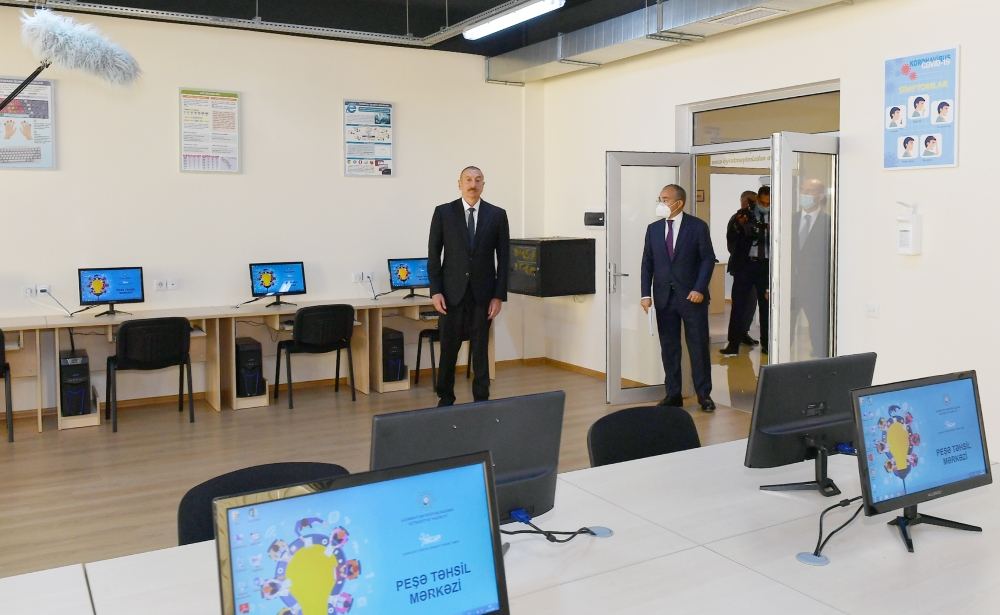 Президент Ильхам Алиев принял участие в открытии Центра профессионального образования в Сумгайыте (ФОТО)