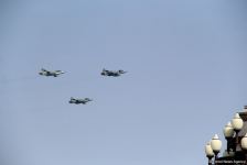 Aircraft of Azerbaijani, Turkish armed forces fly over Ganja (PHOTO)