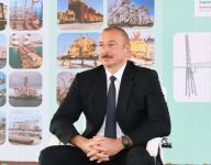 Президент Ильхам Алиев принял участие в церемонии закладки фундамента морских операций на месторождении «Абшерон» (ФОТО/ВИДЕО)