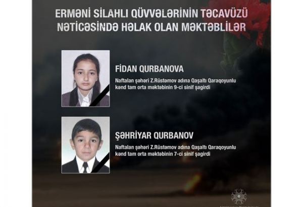 Azerbaijani schoolchildren killed as a result of Armenia's attack - ministry