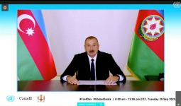 Президент Ильхам Алиев выступил на собрании глав государств и правительств на тему "Финансирование  на 2030 год  повестки Целей устойчивого развития в период COVID-19 и последующий период" (ФОТО)