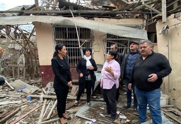 Azerbaijani Ombudsman visits shelled Ganja with fact-finding mission (PHOTO)