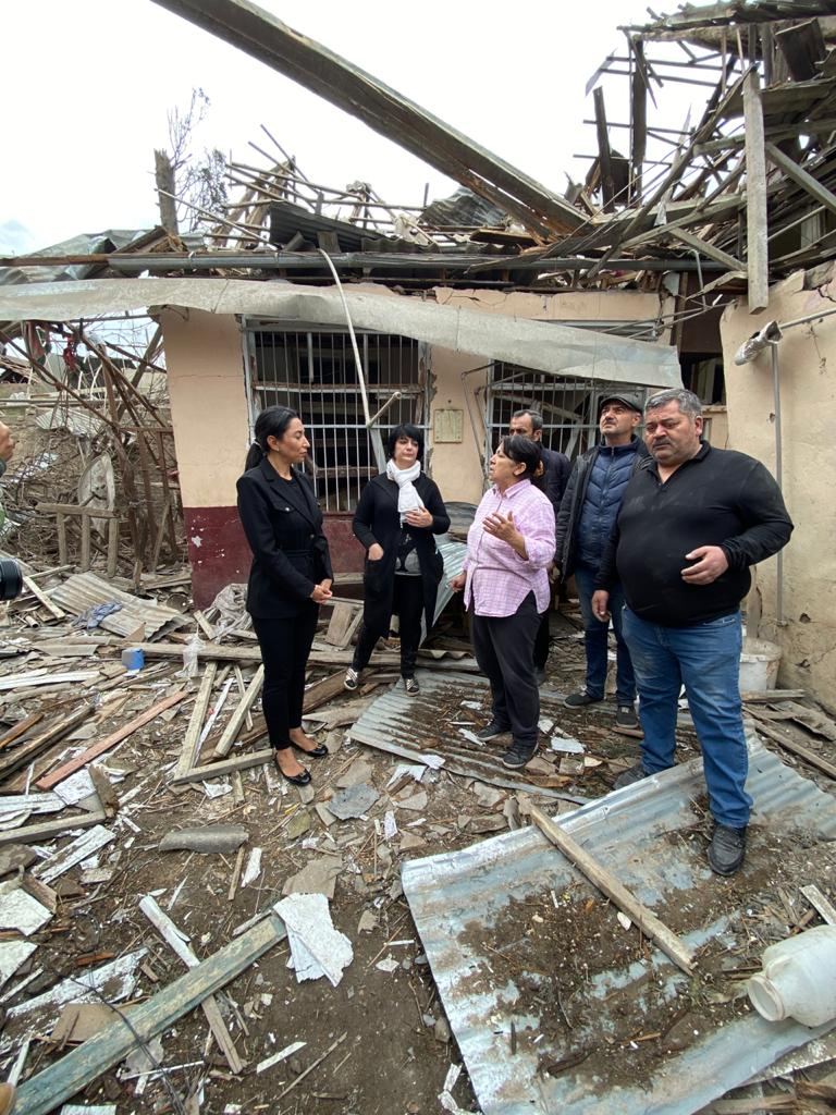 Azerbaijani Ombudsman visits shelled Ganja with fact-finding mission (PHOTO)