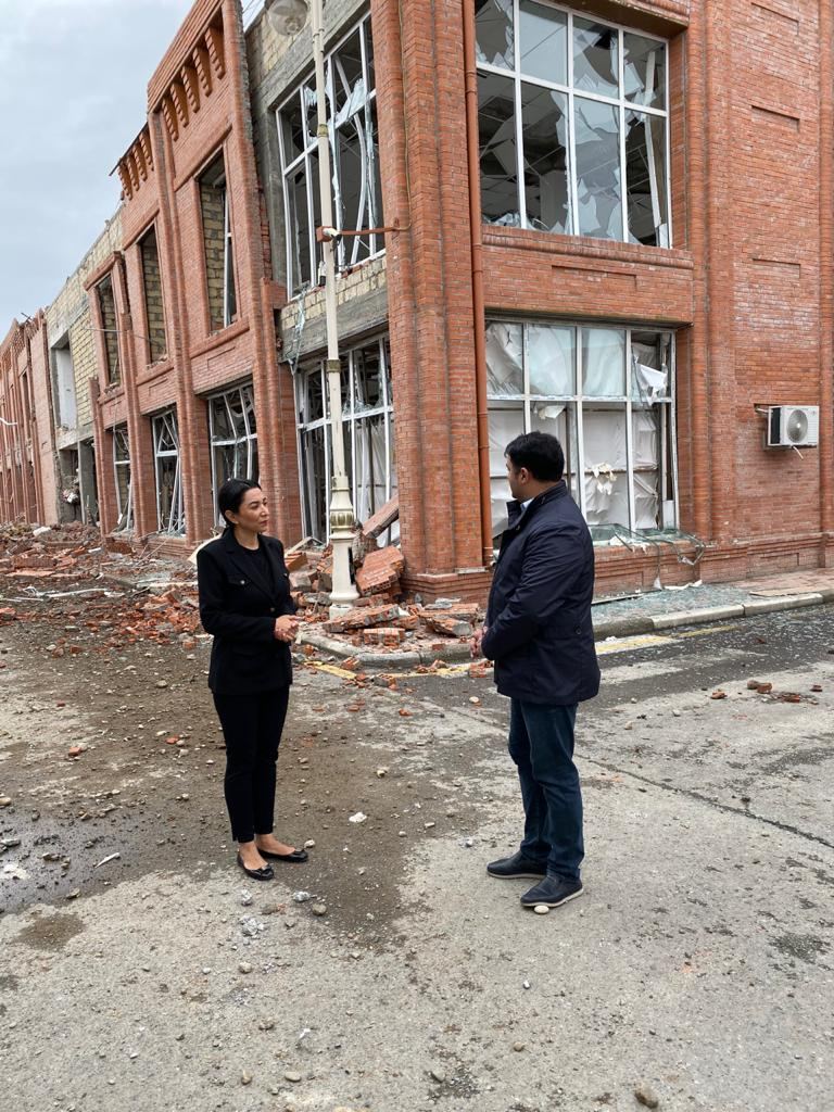 Azerbaijani Ombudsman visits shelled Ganja with fact-finding mission (PHOTO)