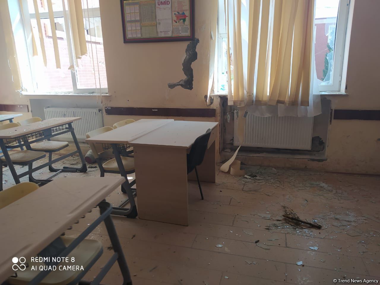 Armenian armed forces fire two shells at school in Azerbaijan’s Tartar