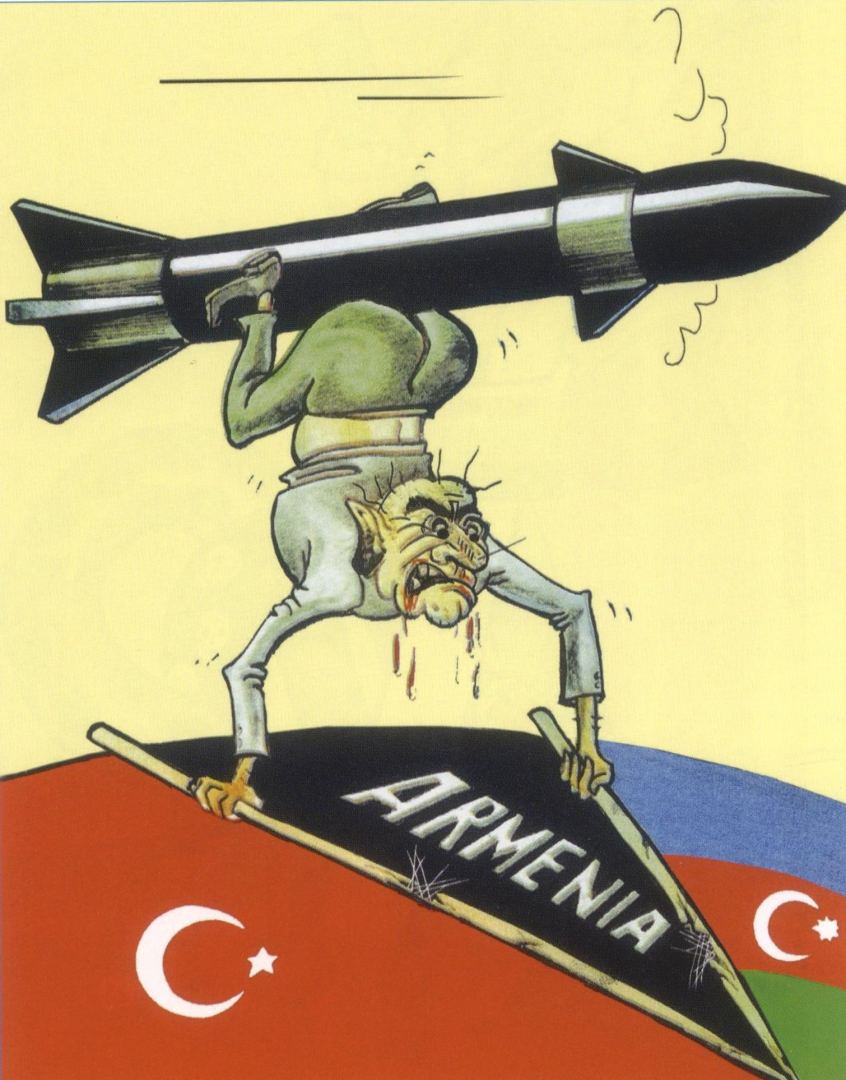 Русские и азербайджанцы показали уродливое лицо армянского фашизма в карикатурах (ФОТО)