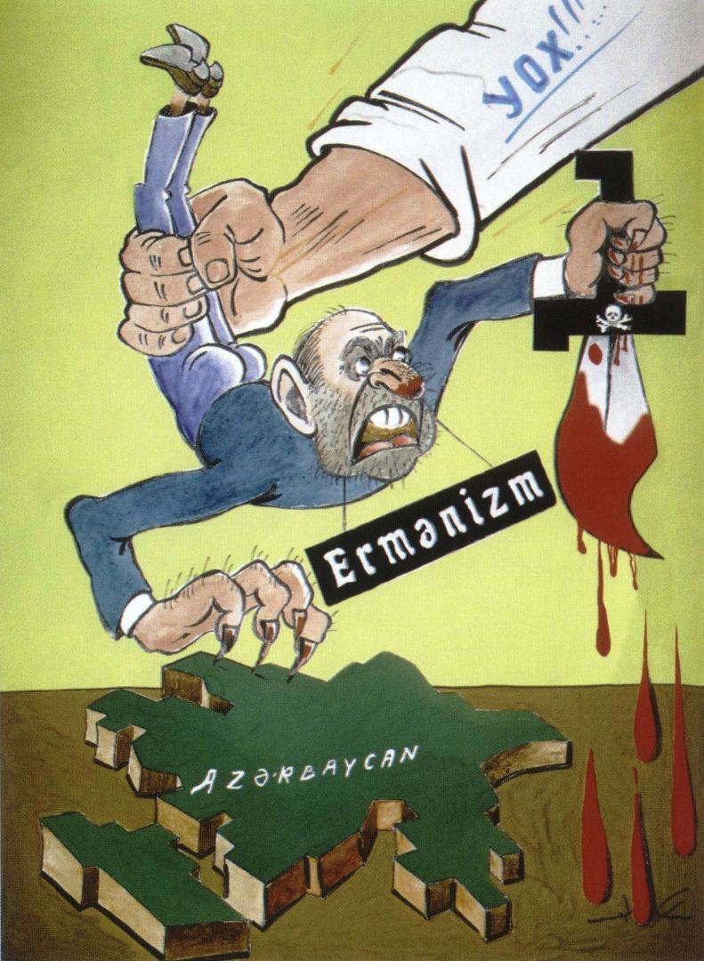 Русские и азербайджанцы показали уродливое лицо армянского фашизма в карикатурах (ФОТО)