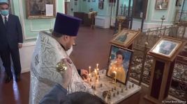 Funeral service for 13-year-old Arthur, who died due to Armenian terror, being held in church in Ganja (PHOTOS)