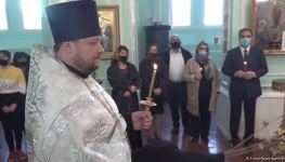 Funeral service for 13-year-old Arthur, who died due to Armenian terror, being held in church in Ganja (PHOTOS)