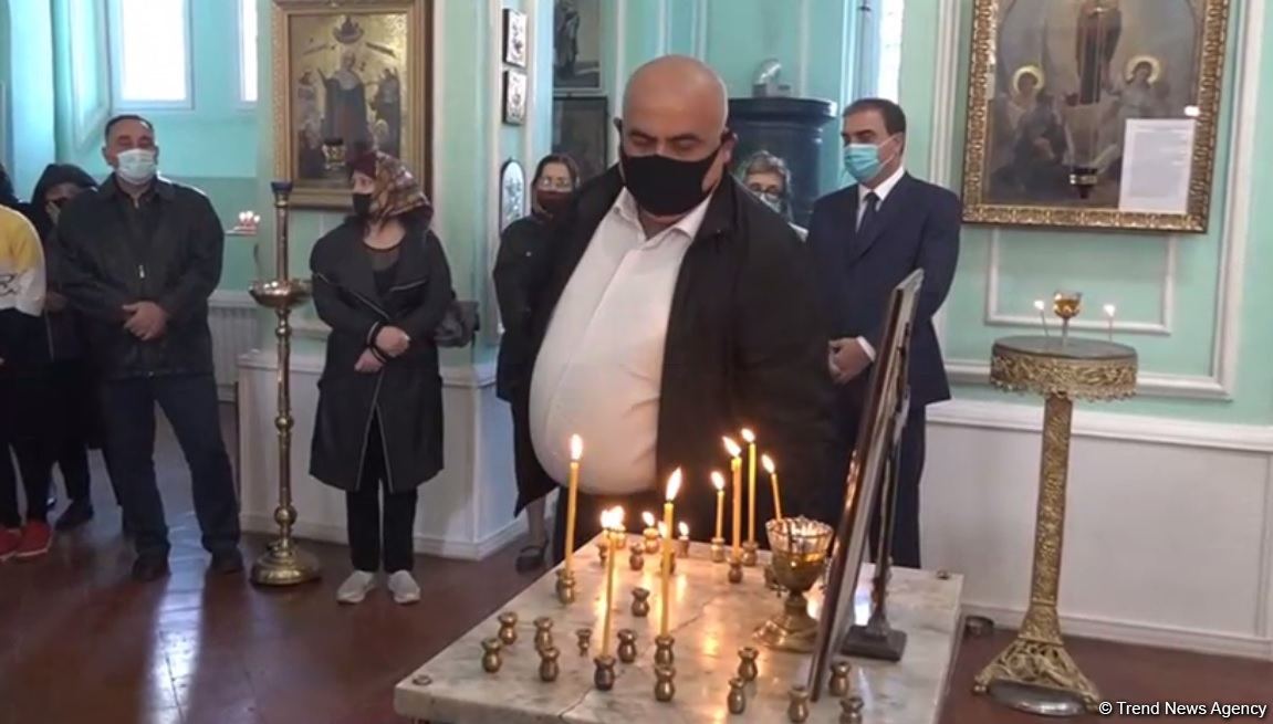 Funeral service for 13-year-old Arthur, who died due to Armenian terror, being held in church in Ganja (PHOTOS)