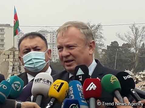 Посол Беларуси находится в пострадавшей от армянского террора Гяндже (ФОТО)