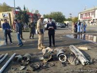 Обломки ракет, выпущенных армянскими ВС по Барде (ФОТО)