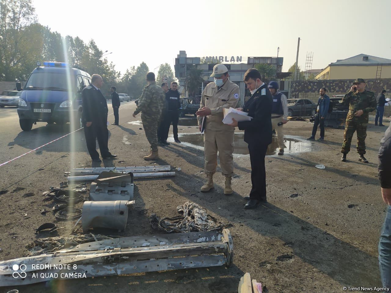 Обломки ракет, выпущенных армянскими ВС по Барде (ФОТО)