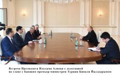 Президент Ильхам Алиев принял делегацию во главе с бывшим премьер-министром Турции Бинали Йылдырымом (ФОТО)