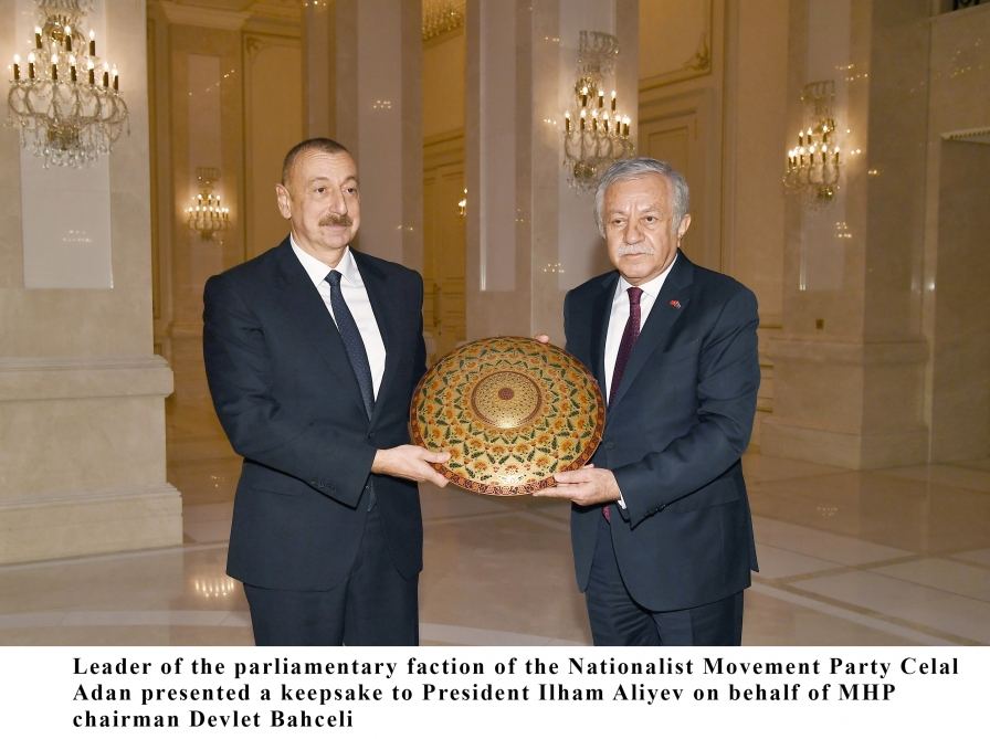 President Ilham Aliyev receives delegation led by former Turkish PM Binali Yildirim (PHOTO)