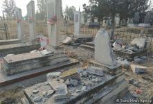 Armenian Armed Forces shell cemetery in Azerbaijan's Tartar, destroying many graves (PHOTO)