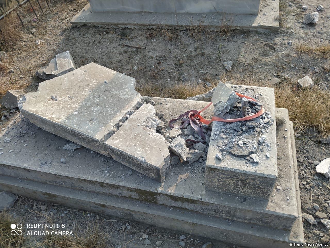 Armenian Armed Forces shell cemetery in Azerbaijan's Tartar, destroying many graves (PHOTO)