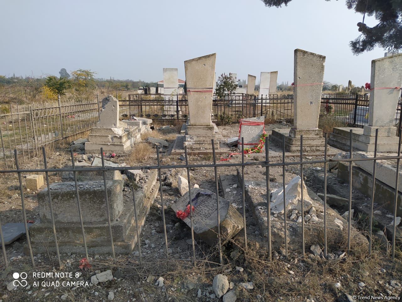 Armenian Armed Forces shell cemetery in Azerbaijan's Tartar, destroying many graves (PHOTO)
