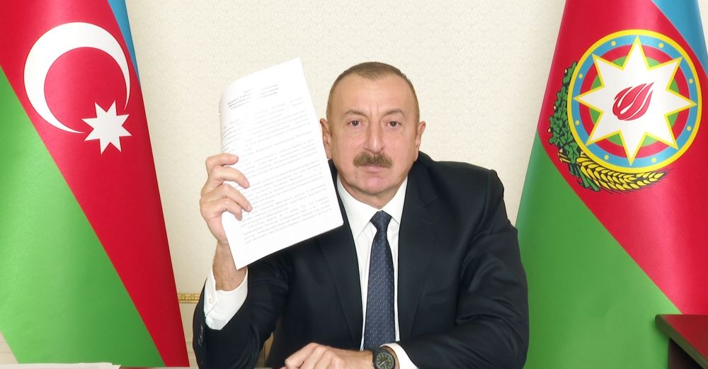 Президент Ильхам Алиев: В данном заявлении нет ни единого слова о статусе Нагорного Карабаха