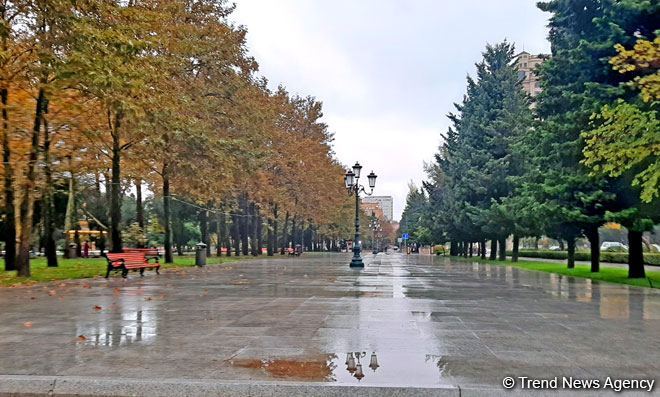 Завтра вечером в Баку местами ожидается дождь