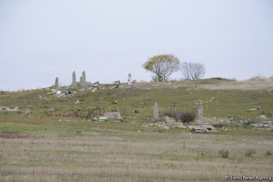 Armenians completely destroy cemetery in Fuzuli district (PHOTO)