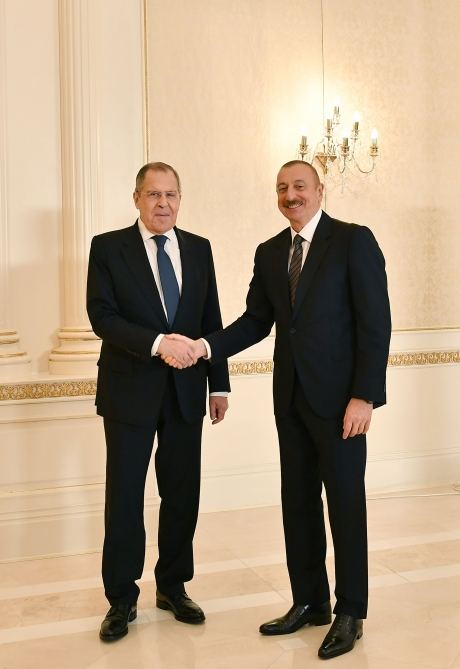 Президент Ильхам Алиев принял министра иностранных дел России Сергея Лаврова (ФОТО/ВИДЕО)