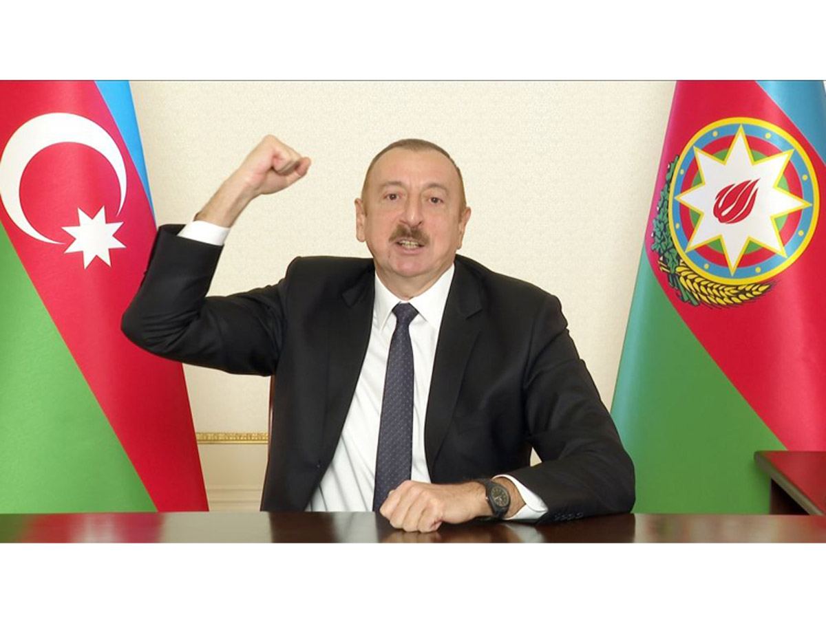Президент Азербайджана Ильхам Алиев обратился к народу (ФОТО/ВИДЕО)