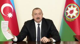 Президент Азербайджана Ильхам Алиев выступил с обращением к народу (ФОТО)