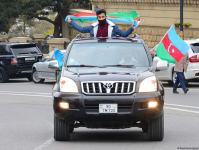 Праздничный автопробег в Баку в связи с освобождением Лачина (ФОТО)