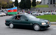 Праздничный автопробег в Баку в связи с освобождением Лачина (ФОТО)