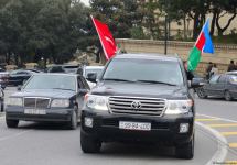 Праздничный автопробег в Баку в связи с освобождением Лачина (ФОТО)