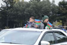 Праздничный автопробег в Баку в связи с освобождением Лачина (ФОТО)