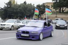 Праздничный автопробег в Баку в связи с освобождением Лачина (ФОТО)