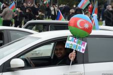 Праздничный автопробег в Баку в связи с освобождением Лачина (ФОТО)