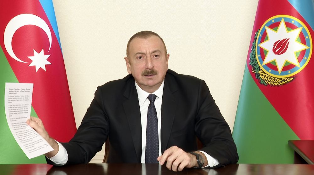 Президент Азербайджана Ильхам Алиев выступил с обращением к народу (ФОТО)