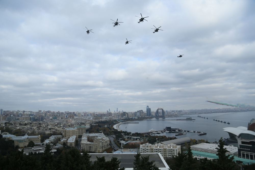 Azerbaijan holds military parade dedicated to victory in Patriotic War with participation of Azerbaijani, Turkish presidents (PHOTO)