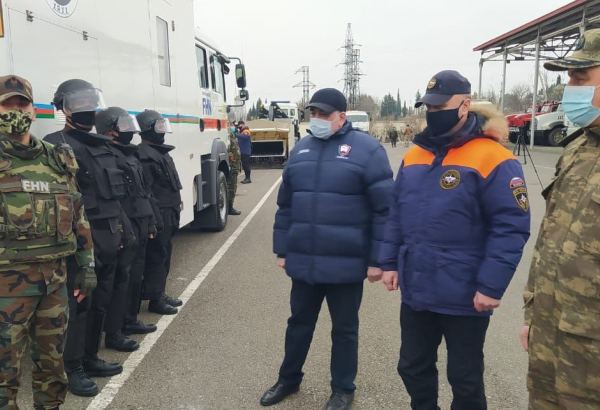 Azerbaijani, Russian squads undergo training before de-mining actions in Aghdam (PHOTO)